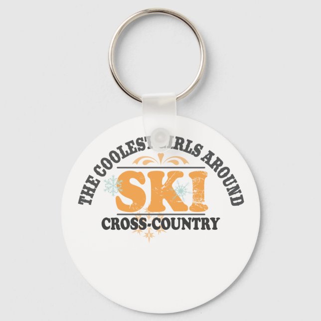 Coolest Girls XC Ski Keychain (Front)