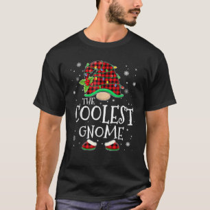Coolest Gnome Red Plaid Matching Family Christmas  T-Shirt