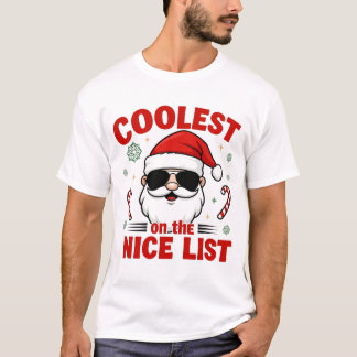 Coolest Grandpa on the Nice List | Modern Holiday T-Shirt