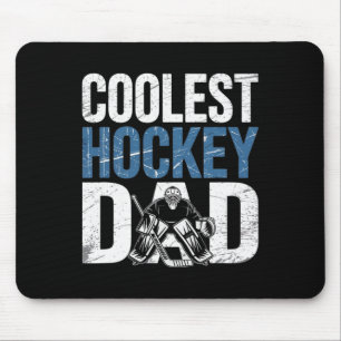 Coolest Hockey Dad Funny Sport Father Support Hock Mouse Pad