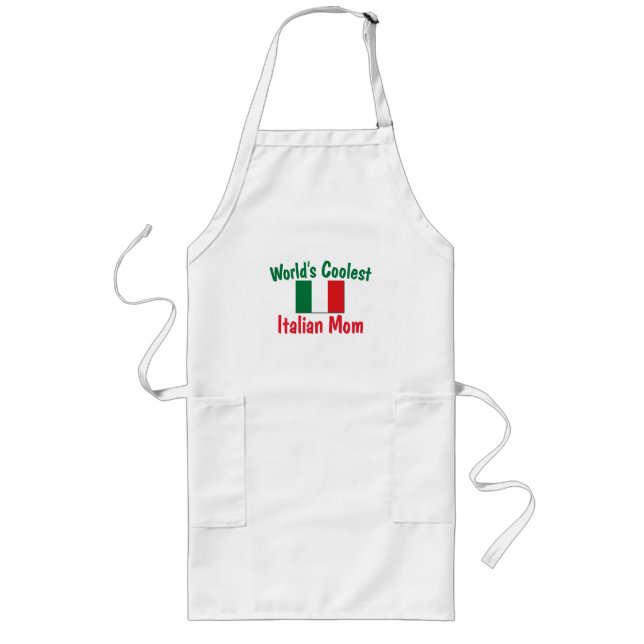 Coolest Italian Mom Long Apron (Front)