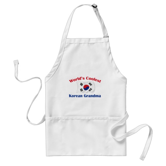 Coolest Korean Grandma Standard Apron (Front)