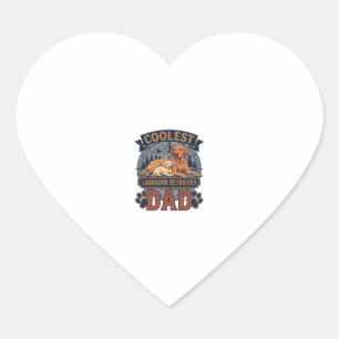 Coolest Labrador Retriever Dad Dog Mountain Paw Pr Heart Sticker
