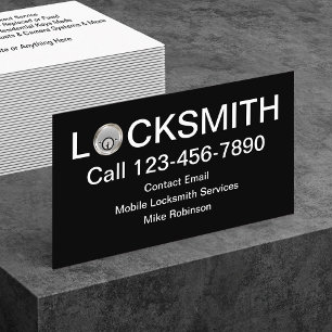 Coolest Locksmith Service Modern Business Cards