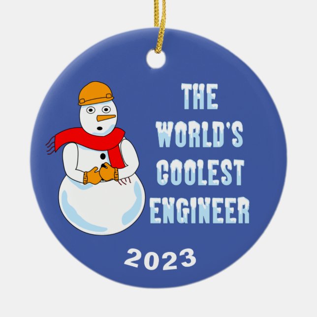 Coolest Mechanical Engineer Ceramic Ornament (Front)
