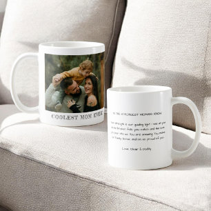 Coolest Mom Ever Photo Sweet Message Mother's Day Coffee Mug