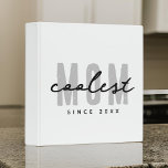 Coolest Mom Since 20XX Modern Simple Preppy Binder<br><div class="desc">This simple and modern design is composed of san serif typography.</div>