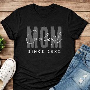 Coolest Mom Since 20XX Modern Simple Preppy T-Shirt