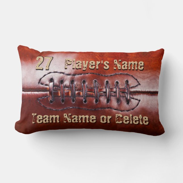 Coolest Old look Personalized Football Team Gifts Lumbar Pillow (Front)
