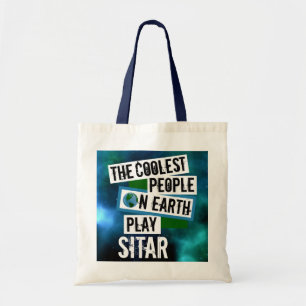 Coolest People on Earth Play Sitar Tote Bag