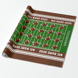 Coolest Personalized Football Wrapping Paper Roll