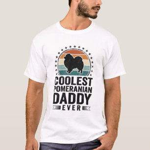 Coolest Pomeranian Daddy Vintage Dog Dad Shirt_1 T-Shirt