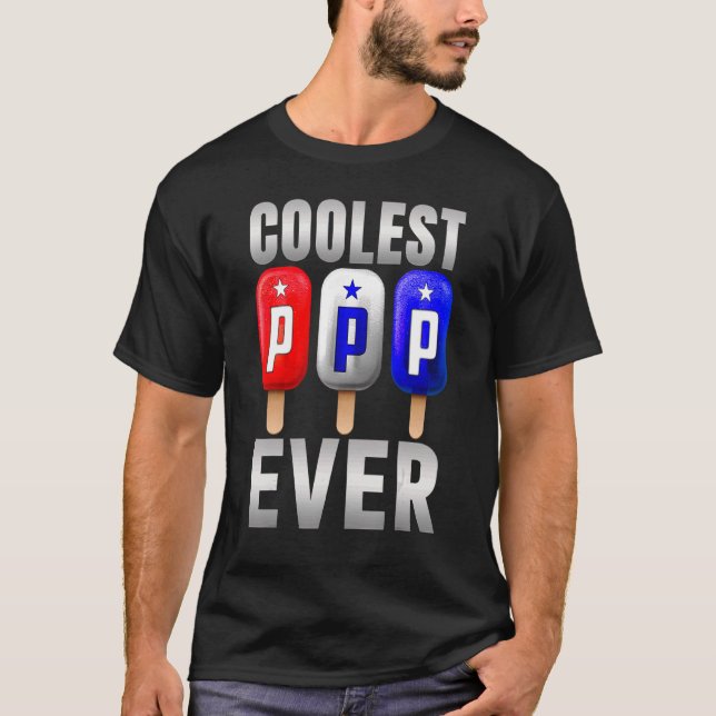 Coolest Pop Ever Best Ice Cream Dad Ever Cool Fath T-Shirt (Front)