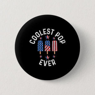 Coolest Pop Ever Ice Cream America 4th Of July  2 Inch Round Button