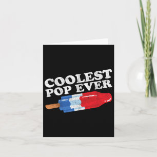 Coolest Pop Ever Popsicle Funny Retro Bomb Fathers Card