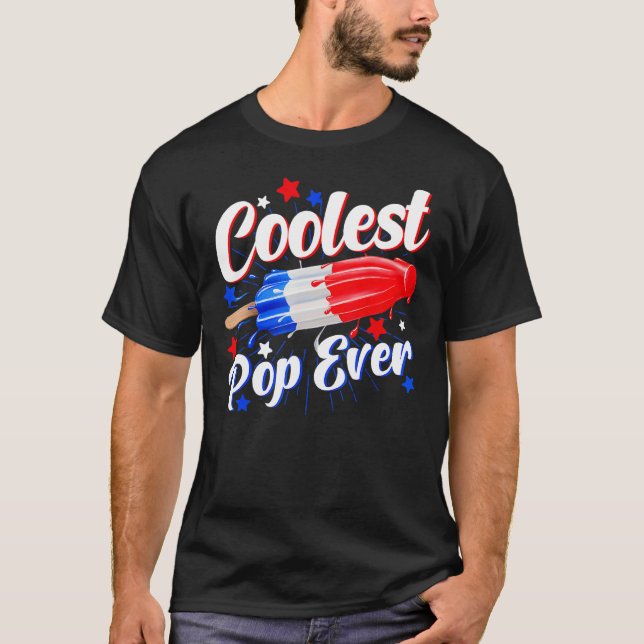 Coolest Pop Ever Popsicle  Retro Bomb 4th Of July T-Shirt (Front)