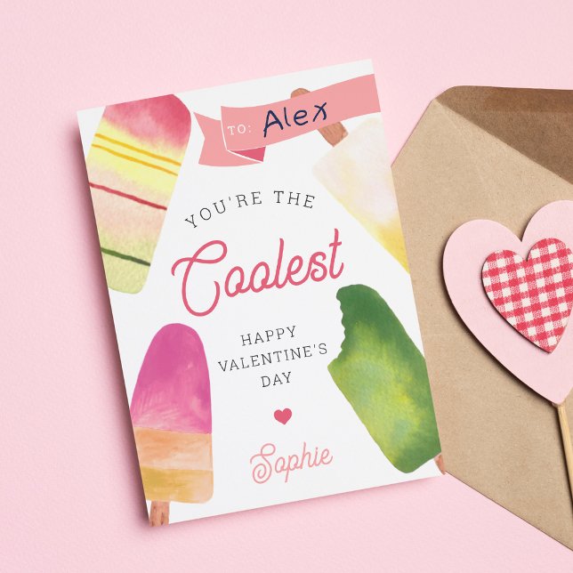 Coolest Popsicle Classroom Valentine's Day Card (Creator Uploaded)