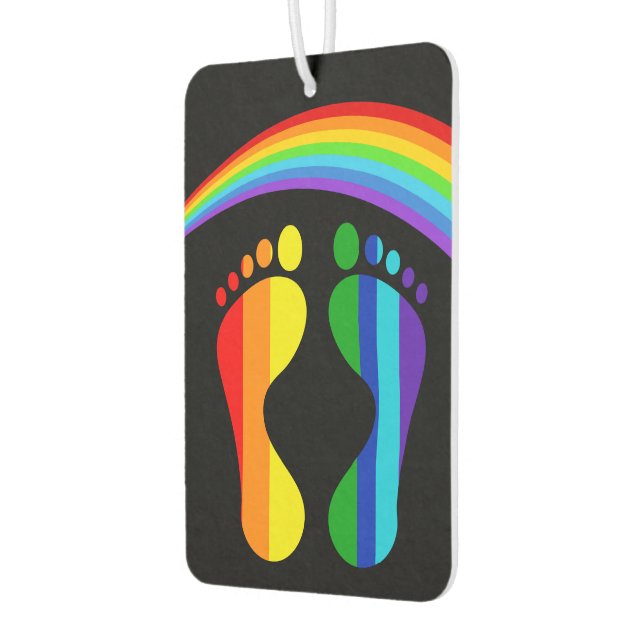 Coolest Pride Rainbow Feet Air Freshener (Left)