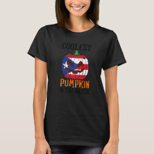 Coolest Pumpkin In The Patch Boricua Flag Jack Ou2 T-Shirt