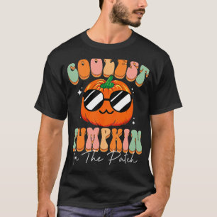 Coolest Pumpkin In The Patch Boys Retro Groovy Hal T-Shirt