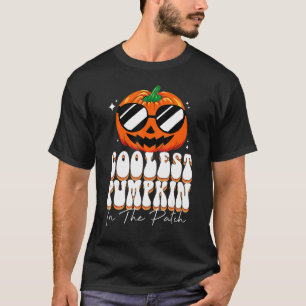 Coolest Pumpkin In The Patch Boys Retro Groovy Hal T-Shirt