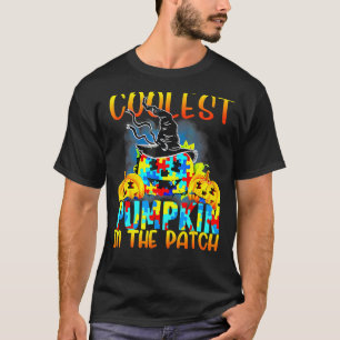 Coolest Pumpkin In The Patch Cool Autism Hallowee T-Shirt