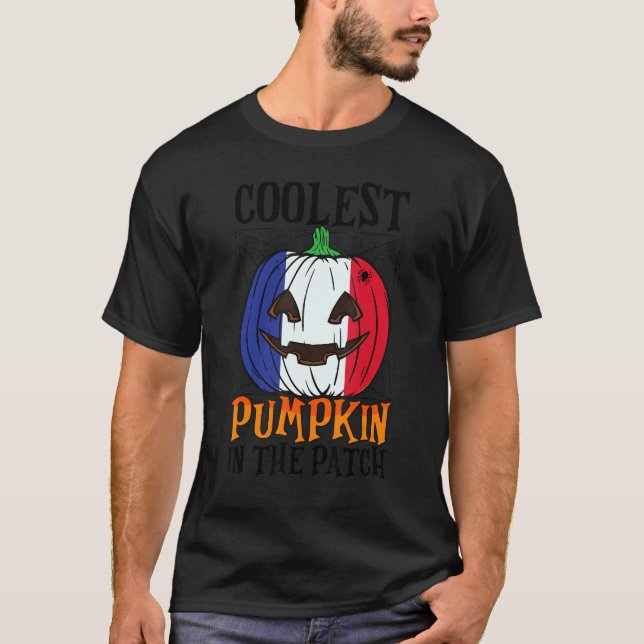 Coolest Pumpkin In The Patch French Flag Jack Ou20 T-Shirt (Front)