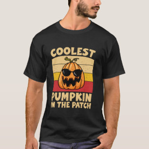 Coolest Pumpkin in The Patch Funny Jack O Lantern T-Shirt