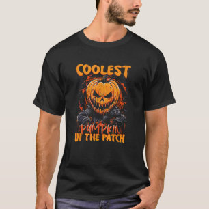 Coolest Pumpkin In The Patch Funny Kids Boys Hallo T-Shirt