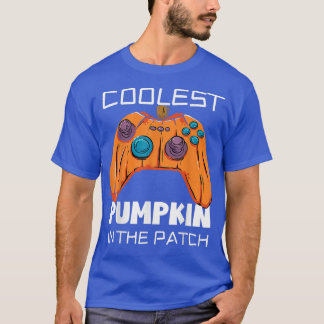 Coolest Pumpkin In The Patch Gamer Boys Halloween  T-Shirt