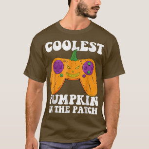 Coolest Pumpkin In The Patch Groovy Halloween Boys T-Shirt