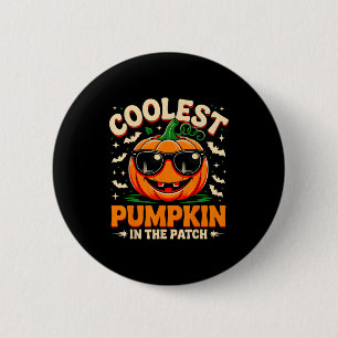 Coolest Pumpkin In The Patch Groovy Halloween For  2 Inch Round Button