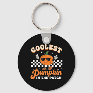 Coolest Pumpkin In The Patch Halloween Boys Girls Keychain