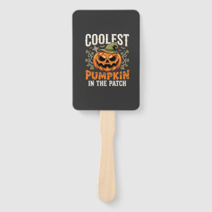Coolest Pumpkin in the Patch Halloween Design Hand Fan