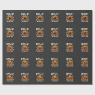 Coolest Pumpkin in the Patch Halloween Design Wrapping Paper