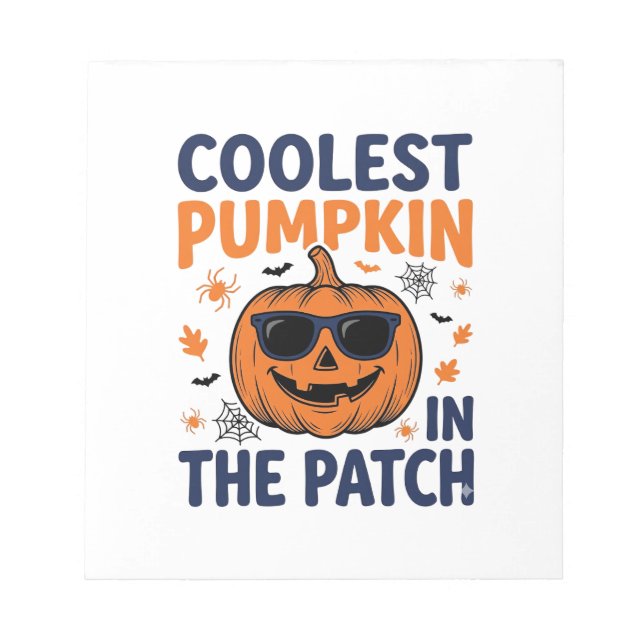 Coolest Pumpkin in the Patch Halloween Shirt_1 Notepad (Front)