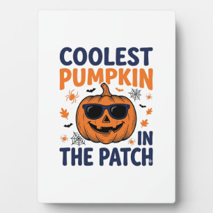 Coolest Pumpkin in the Patch Halloween Shirt_1 Plaque
