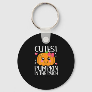 Coolest Pumpkin In The Patch Halloween Thanksgivin Keychain