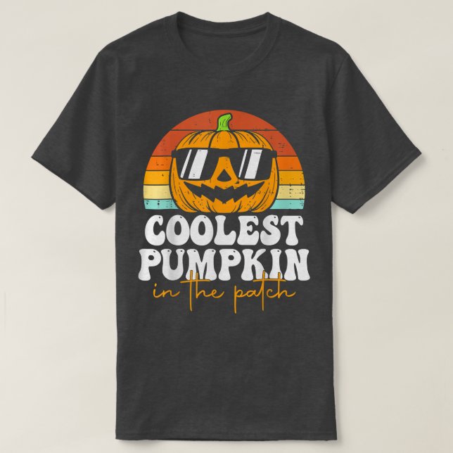 Coolest Pumpkin In The Patch Halloween Toddler Boy T-Shirt (Design Front)