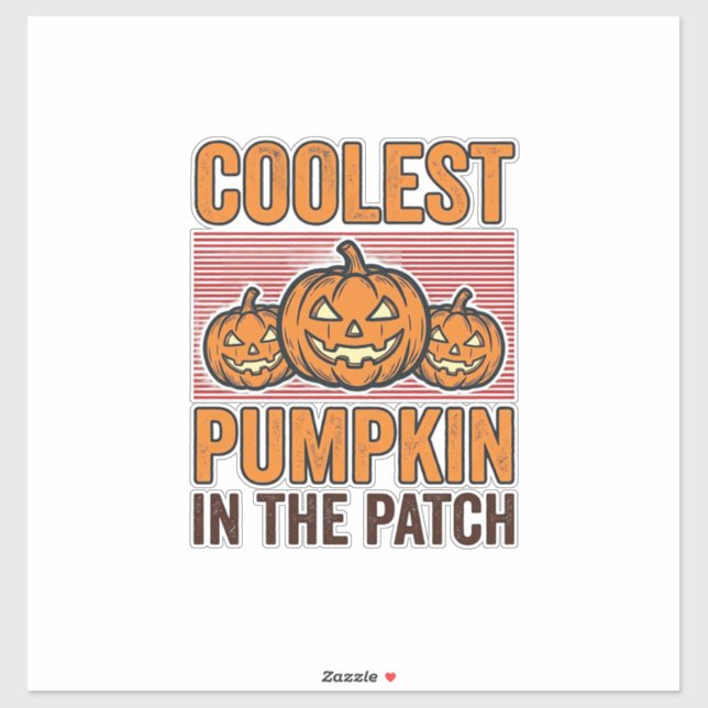 Coolest Pumpkin in the Patch Halloween Vintage Des (Sheet)
