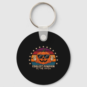 Coolest Pumpkin In The Patch Kids Boys Toddler Hal Keychain