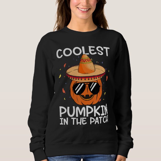 Coolest Pumpkin In The Patch Toddler Boys Hallowee Sweatshirt (Front)