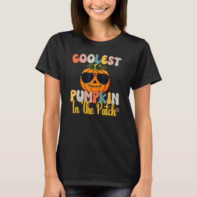 Coolest Pumpkin In The Patch Toddler Boys Hallowee T-Shirt (Front)