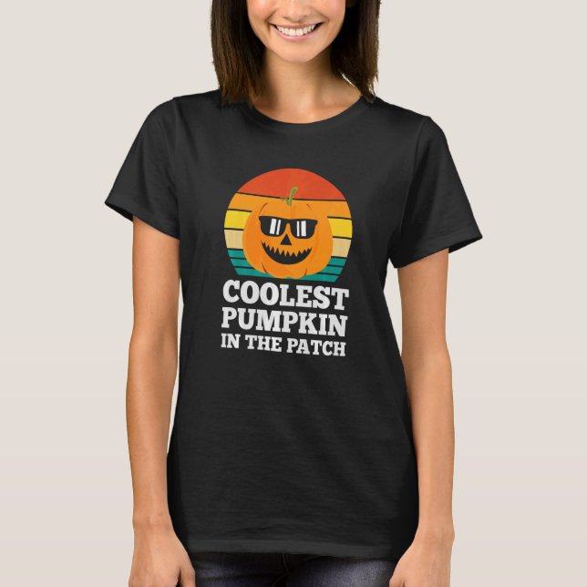 Coolest Pumpkin In The Patch Toddler Boys Hallowee T-Shirt (Front)