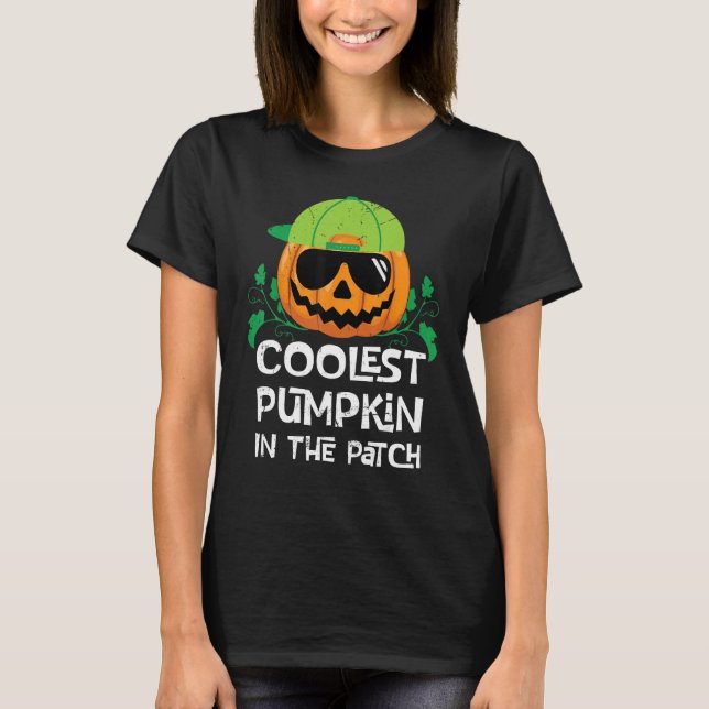 Coolest Pumpkin In The Patch Toddler Boys Hallowee T-Shirt (Front)
