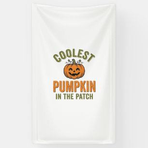 Coolest Pumpkin in the Patch Vintage Halloween Des Banner
