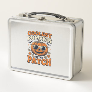 Coolest Pumpkin In The Patch Vintage Halloween Shi Metal Lunch Box