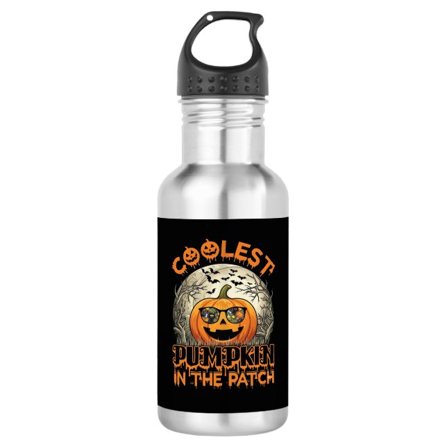 Coolest Pumpkin Patch Halloween Spooky Sunglasses_ 532 Ml Water Bottle (Front)