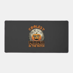 Coolest Pumpkin Patch Halloween Spooky Sunglasses_ Desk Mat