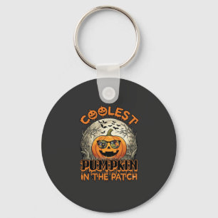 Coolest Pumpkin Patch Halloween Spooky Sunglasses_ Keychain